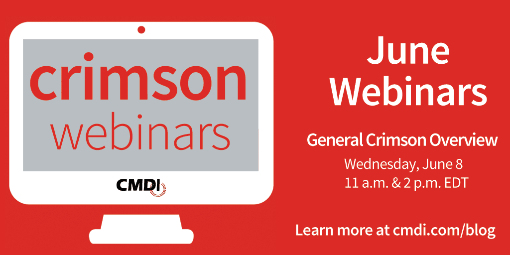 Crimson Webinars in June 2016 | CMDI.com